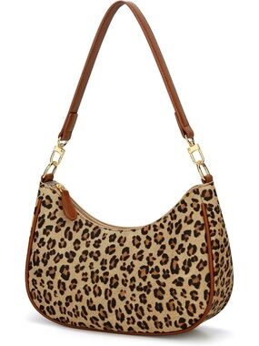 〽️ Women's Leopard Cute Hobo Clutch Purses Zipper Tote Shoulder Handbags